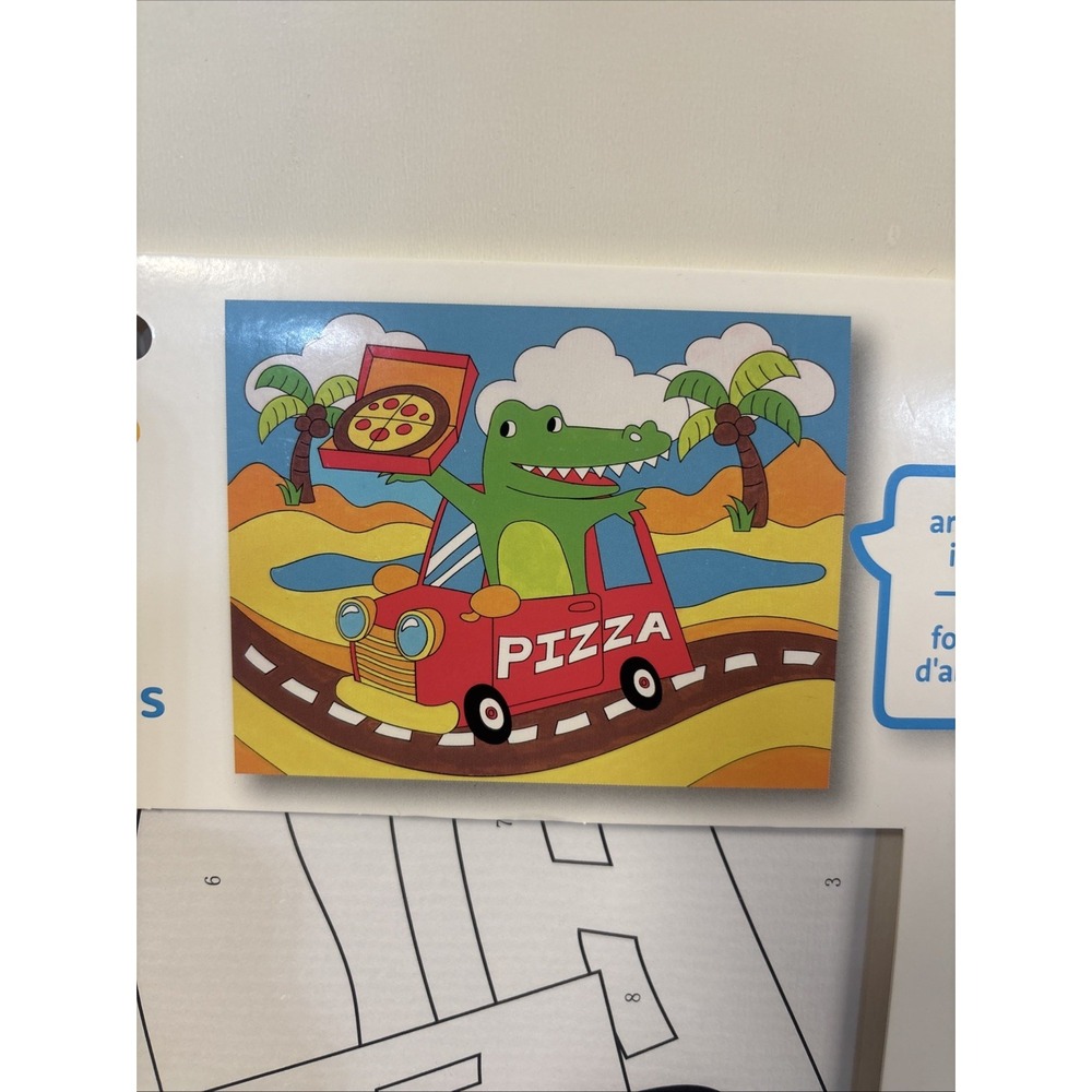 Creatology Pizza Alligator Paint by Number Kit Ages‎ 6+ With Paint Brushes 14x18